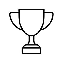 Trophy icon vector illustration of champion cup award for winner prize and best achievement