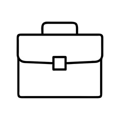 Briefcase vector icon business portfolio bag symbol professional document case outline design