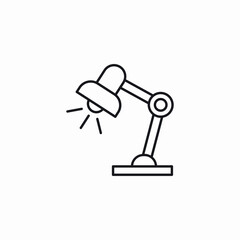 desk lamp icon sign vector