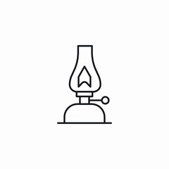 kerosene lamp icon sign vector