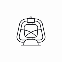 kerosene lamp light icon sign vector