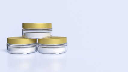 The Cream beautiful product for Advertising or Background concept 3d Rendering.