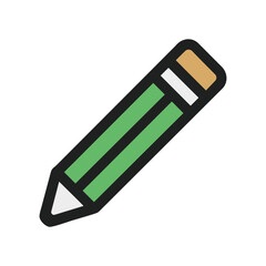 Pencil Icon &ndash; Write and Sketch Flat UI Style