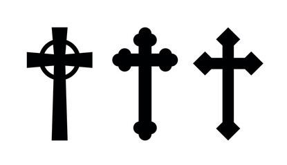 Christian Crosses Glyph Style Collection