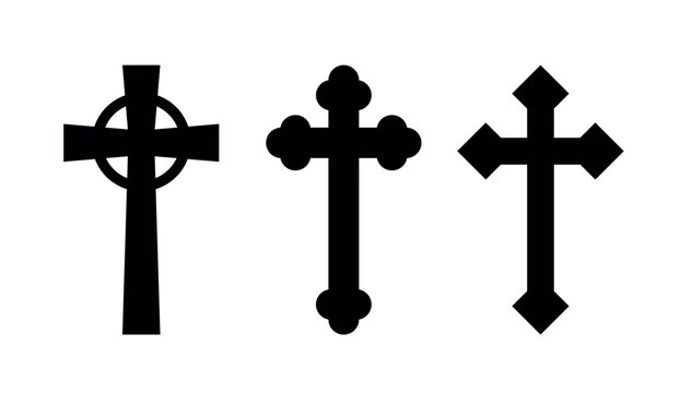 Christian Crosses Glyph Style Collection