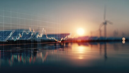 Financial graphs over renewable energy