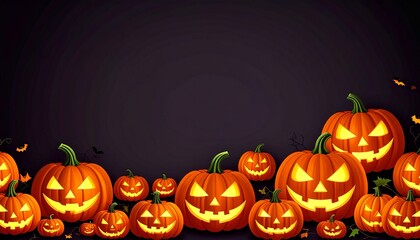 Glowing Jack-o'-lanterns Halloween Pumpkin Carving Design