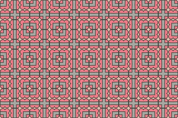 Seamless Symmetric Cloth Wallpaper Art Geometric Visual Graphic Digital Tile Fashion Fabric Texture Decoration Shape Interior Luxury Template Endless Background Textile Perspective Design Pattern.