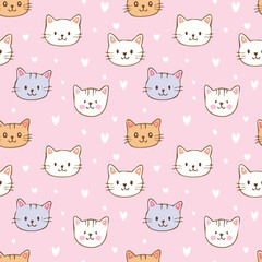 seamless pattern with cats