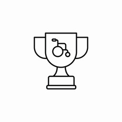 disability sports award icon sign vector