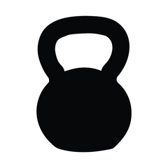 Kettlebell workout fitness training strength exercise weightlifting equipment gym silhouette icon vector