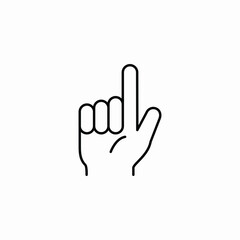 hand point icon sign vector