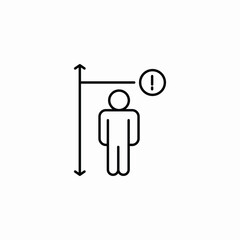 height limit icon sign vector