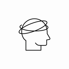 mind dizziness icon sign vector