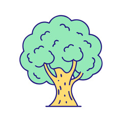 Isolated tree vector illustration for nature design green tree drawing tree clip art graphic design
