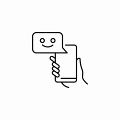 smartphone chatbox icon sign vector