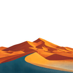 Soft Golden Sand Dunes Under a Bright Blue Sky --v 7.0 --s 250