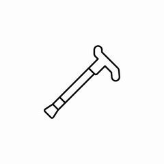 walking stick icon sign vector