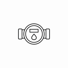 water meter icon sign vector