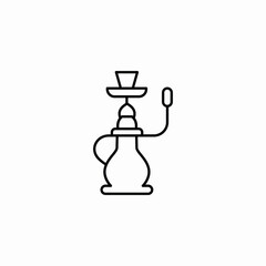 waterpipe smoking icon sign vector