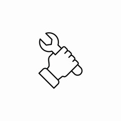 wrench repair icon sign vector