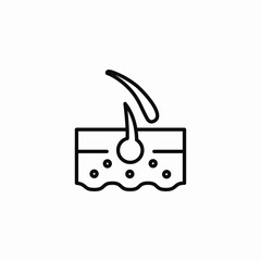 hair follicle icon sign vector