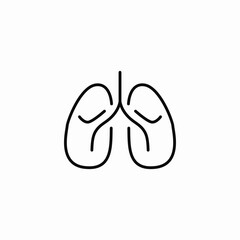 lung organs icon sign vector