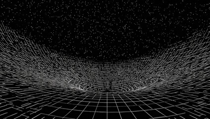 Abstract grid vortex in space (1)