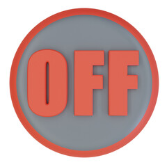 Power down with 'OFF' button for designs, interfaces