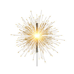Obraz premium Radiating Sparkler with Golden Tips and Central Burst of Light.