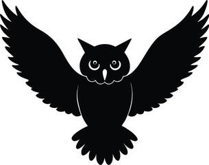 owl on white background