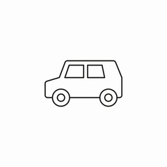 large vehicle car drive icon sign vector