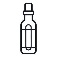 Modern linear ampoule icon for medical or scientific concepts