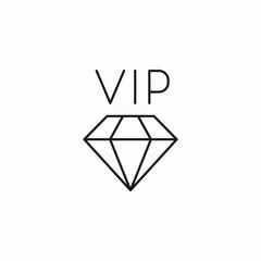 Naklejka premium vip diamond membership icon sign vector