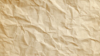 Crinkled light beige paper texture