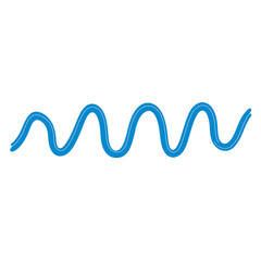 Wavy Blue Line Pattern on a Clean White Background