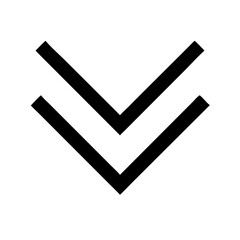 Angle double down icon vector illustration