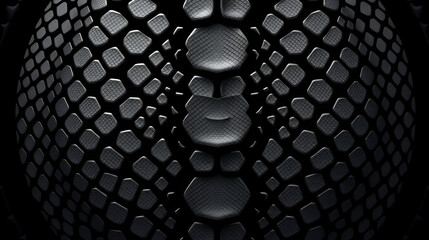 AI Generate of Stylized Snake Skin Pattern, iconic, simple, elegant, abstract, circular shape. Intricate scales, giving it a modern, artistic, and minimalist look, ideal for logos, branding, tattoo.