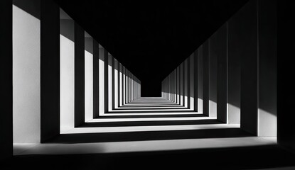 Obraz premium Abstract architectural tunnel