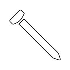 Construction nail line icon