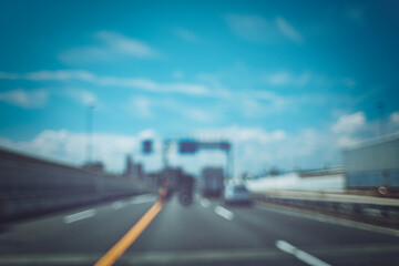 高速道路のぼかし風景