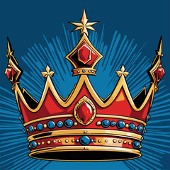 vector crown illustration for graphic design