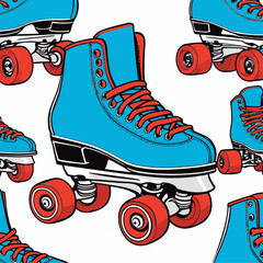 vector roller skate illustration for graphic design