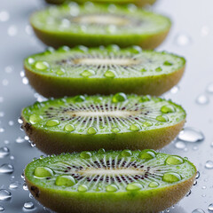 isolated kiwi fruit detail image captured on white clean background fruit display wallpaper for marketing portfolio template