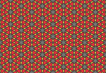 Seamless Graphic Texture Cloth Textile Endless Art Perspective Design Visual Decoration Wallpaper Tile Luxury Digital Geometric Fabric Interior Background Fashion Symmetric Shape Template Pattern.