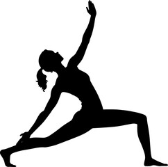  Yoga Poses Silhouette Vector | Meditative Exercise Clipart | EPS Line Art Illustration