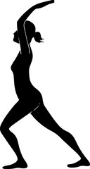  Yoga Poses Silhouette Vector | Meditative Exercise Clipart | EPS Line Art Illustration