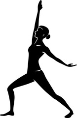  Yoga Poses Silhouette Vector | Meditative Exercise Clipart | EPS Line Art Illustration