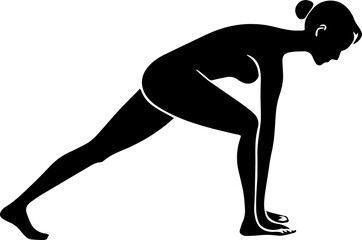  Yoga Poses Silhouette Vector | Meditative Exercise Clipart | EPS Line Art Illustration