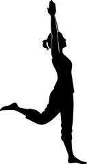  Yoga Poses Silhouette Vector | Meditative Exercise Clipart | EPS Line Art Illustration